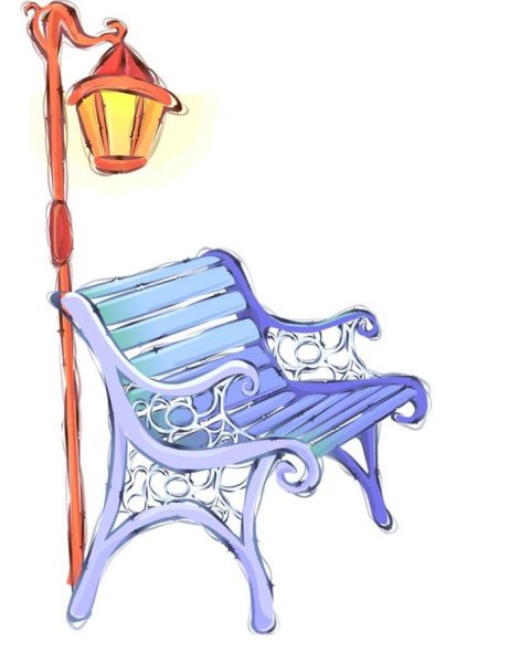 Скамейка рисунок