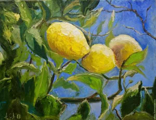 Клод Моне ветка лимона