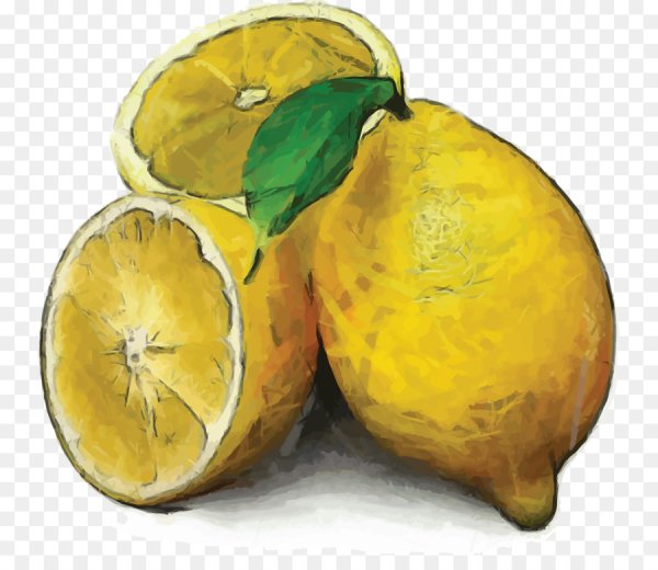 Фрукты акварелью лимоны