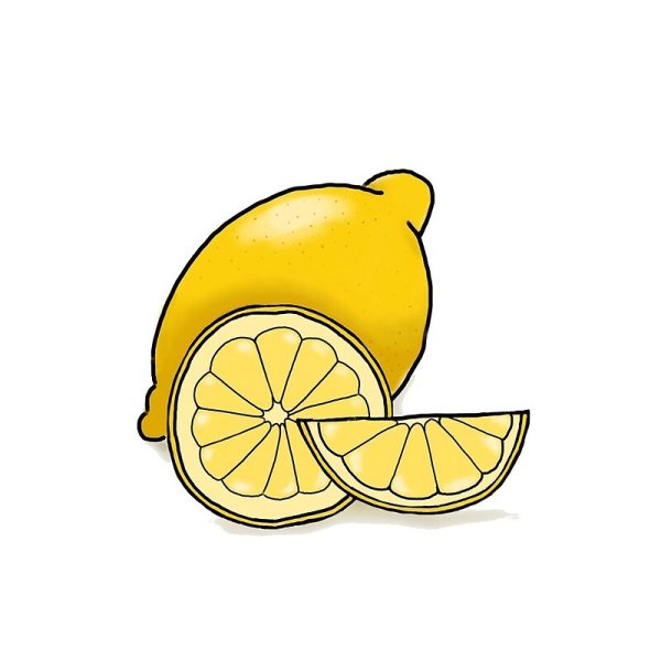 Лимон в стиле мультика