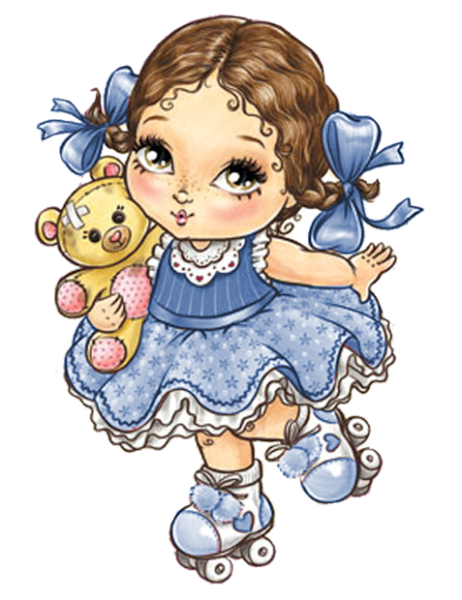 Мультяшные девочки с бантиками