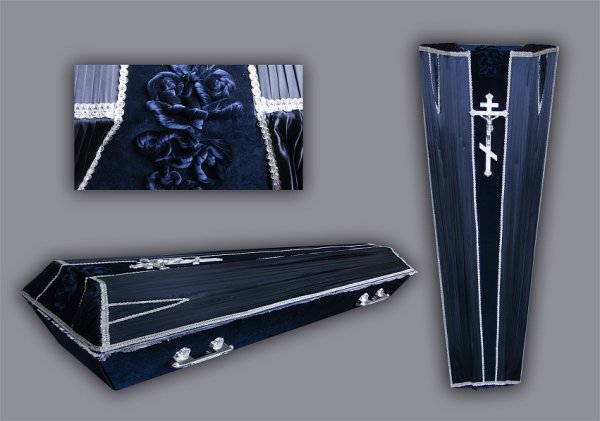 Красивый черный гроб