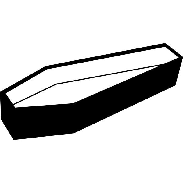 Гроб на белом фоне