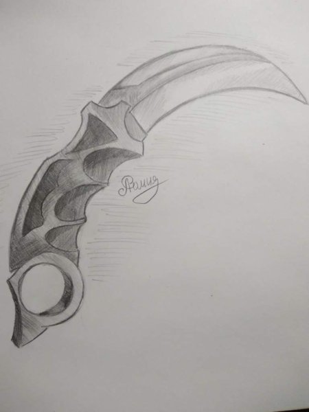 Керамбит рисунок