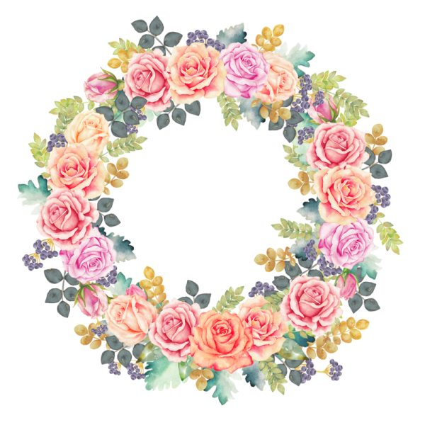 Круглый веночек из цветов