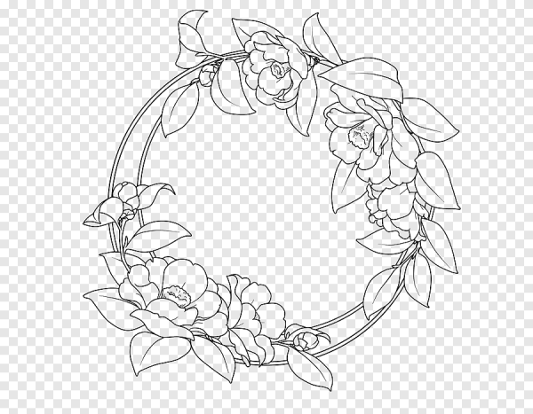 Венок раскраска