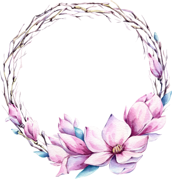 Акварельные цветочные рамки