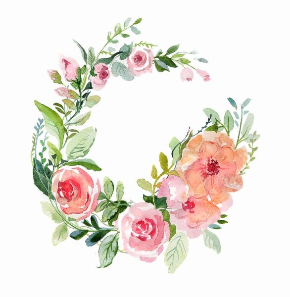 Венок черно белый