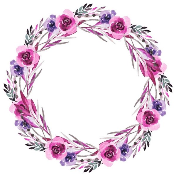 Круглая рамка из цветов