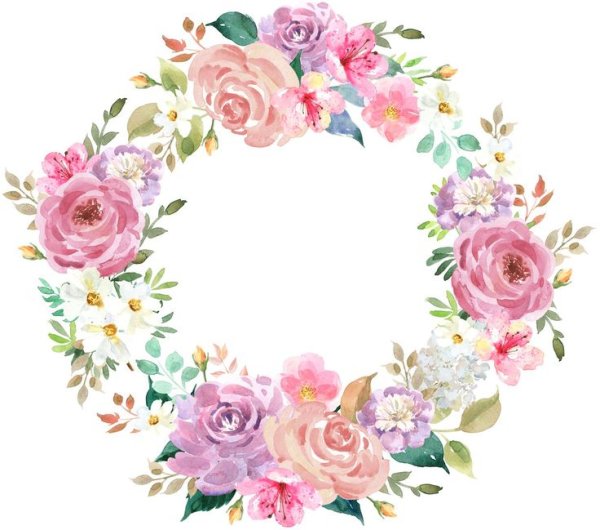 Венок из цветов логотип