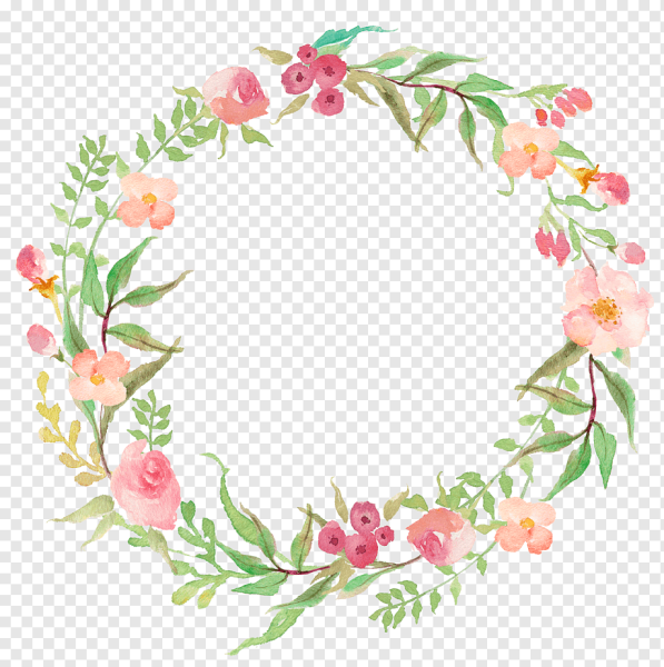 Круглые цветочные рамки для декупажа