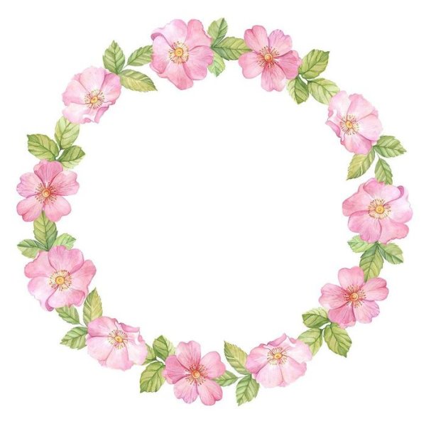 Цветочный венок черно белый