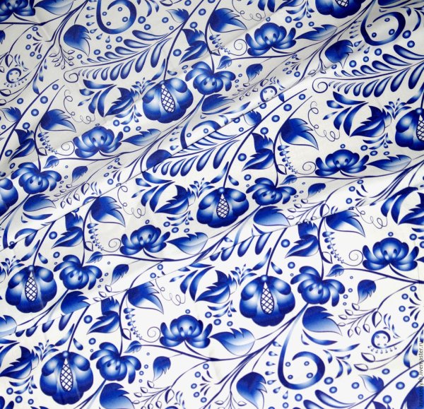 Гжель орнаментальная роспись