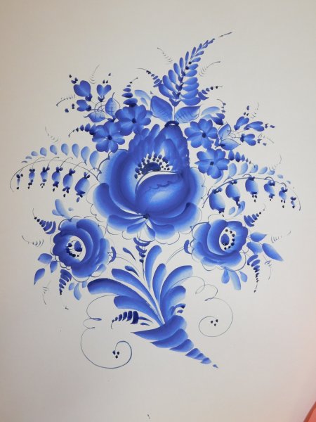 Орнамент в стиле Гжель