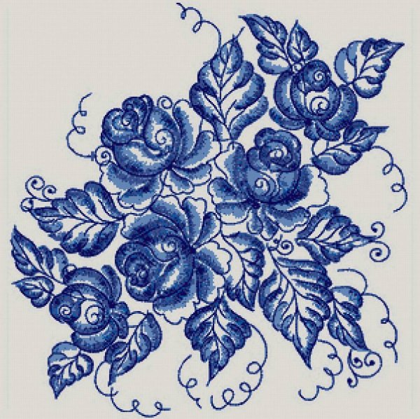 Орнамент гжельской росписи