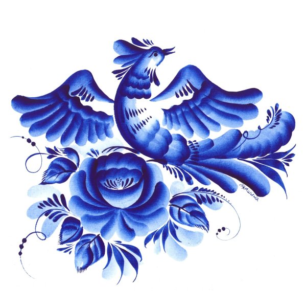 Русская народная роспись Гжель