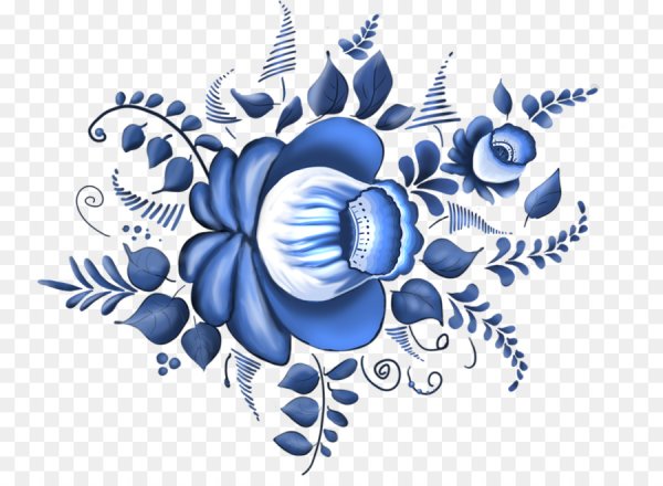 Орнаментная роспись Гжель