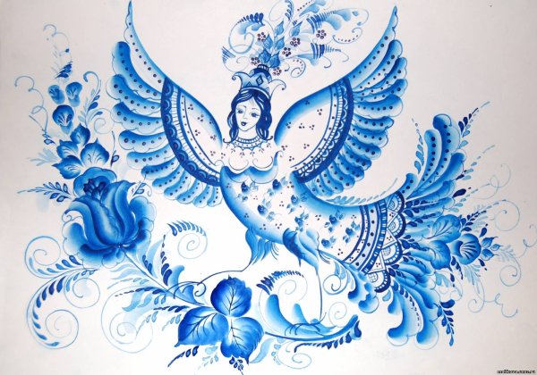 Русский народный орнамент Гжель