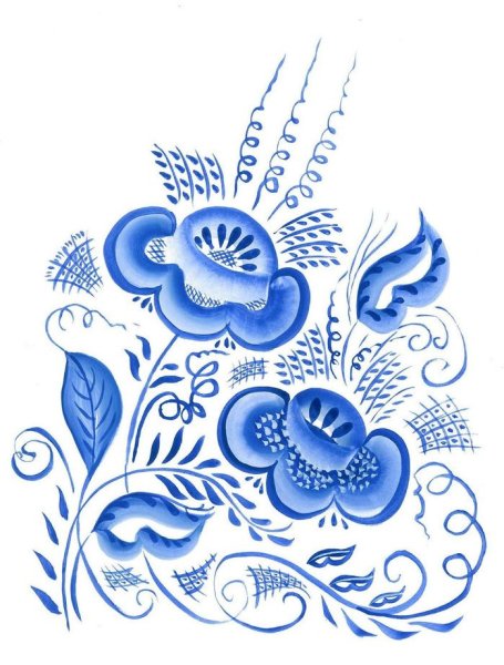 Гжельская роспись Агашка