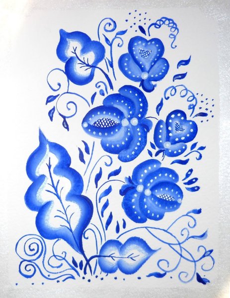 Декоративно прикладное искусство Гжельская роспись