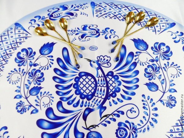 Гжель роспись цветы