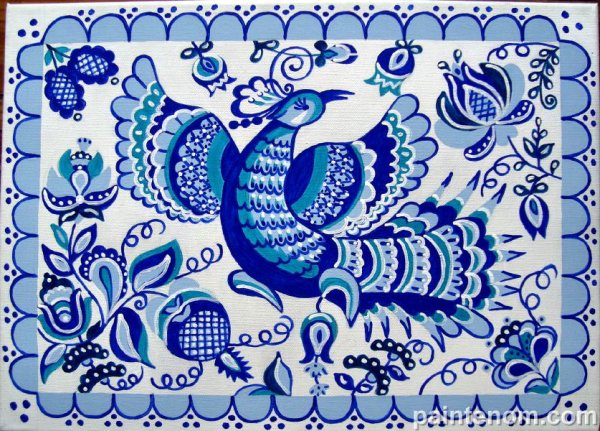 Роспись в технике Гжель