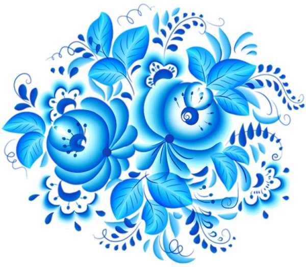 Орнаментная роспись Гжель