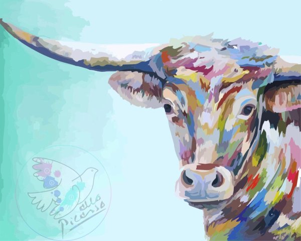 Бык акрилом