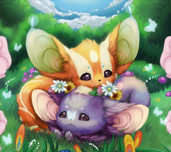 Милые аниме животные