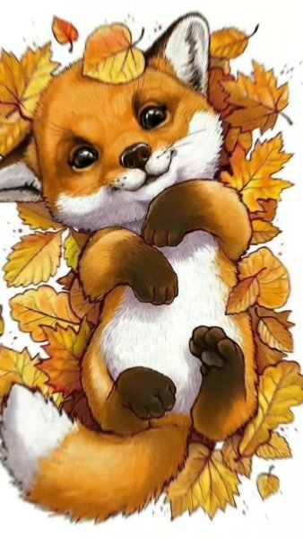 Лисичка рисунок