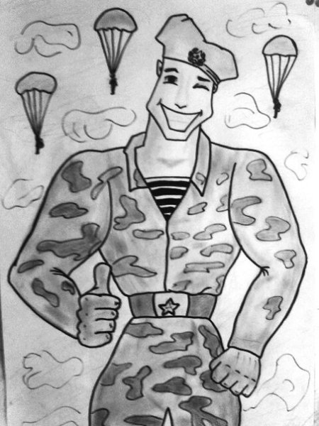 Армия рисунки карандашом