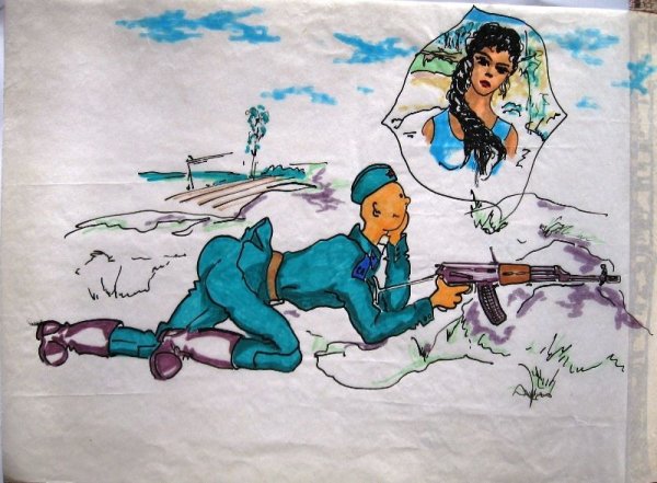 Рисунки на армейскую тематику