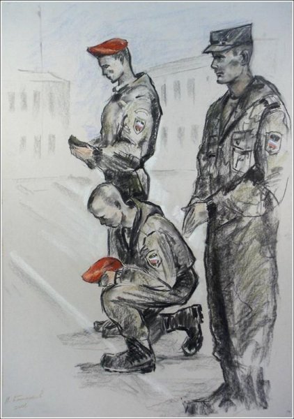 Армейские рисунки карандашом