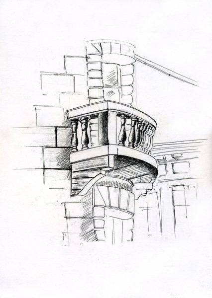 Скетч балкон