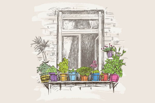 Итальянские Балкончики с цветами в живописи