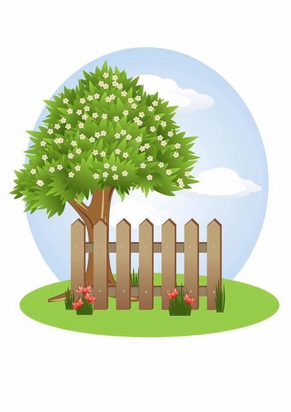 Мультяшные деревья и кусты