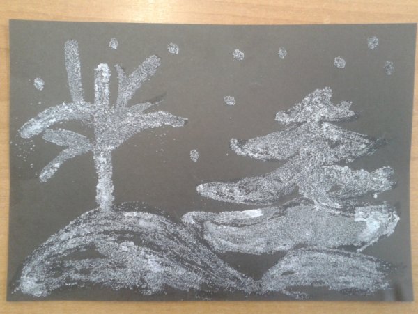 Рисование солью