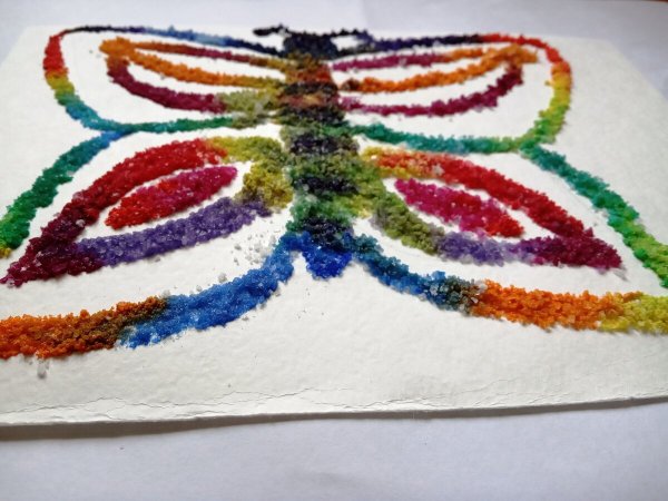 Рисование цветным клейстером