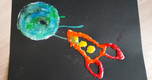 Нетрадиционная техника рисования солью