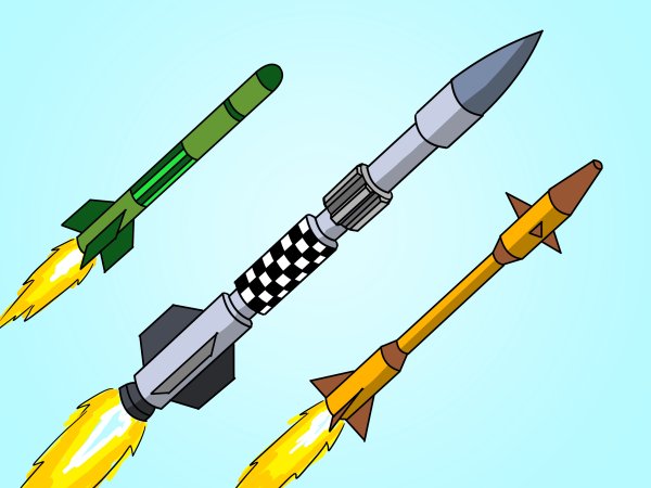 Ракета Боевая мультяшная