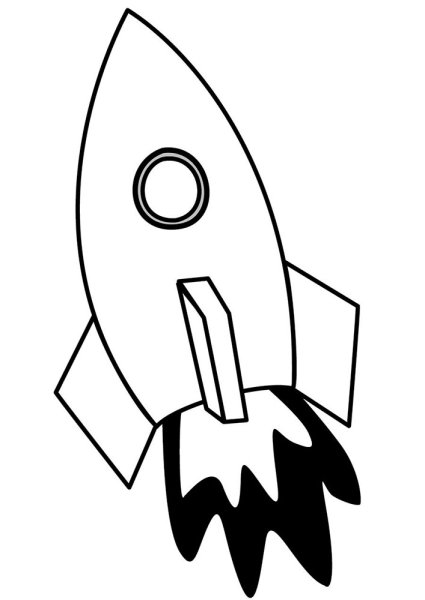 Ракета раскраска для малышей