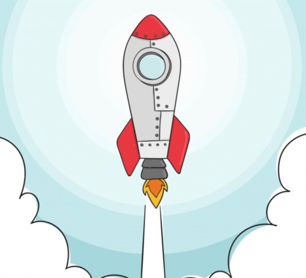 Ракета в стиле скетча