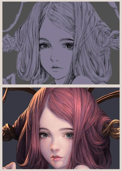 Рисование волос в диджитале