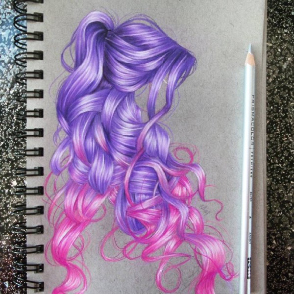 Волосы для рисования цветные
