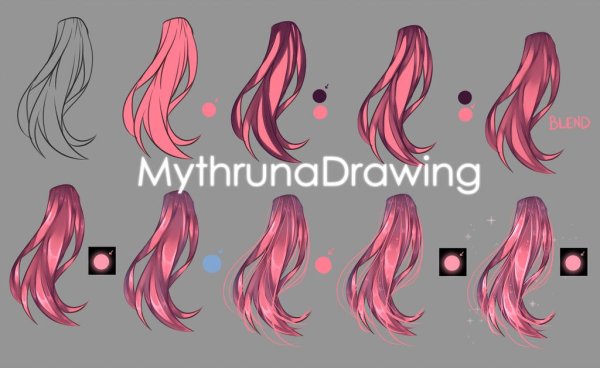 Аниме волосы туториал покрас