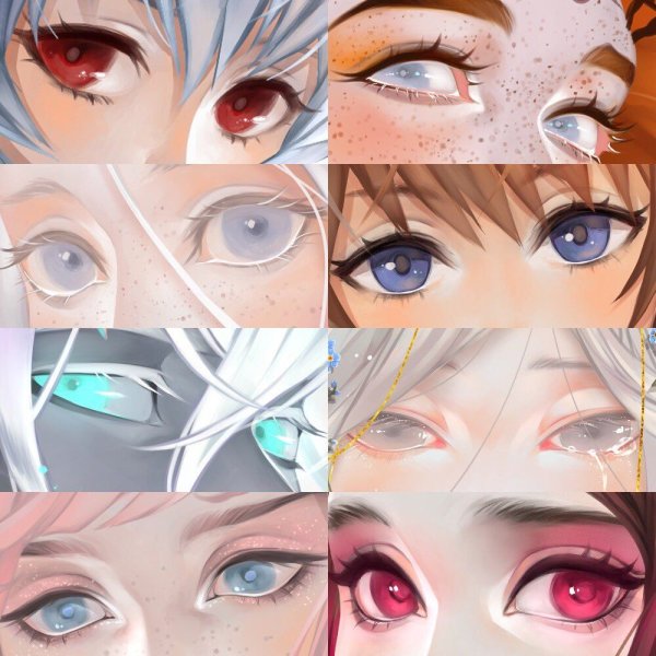 Аниме глаза туториал покрас