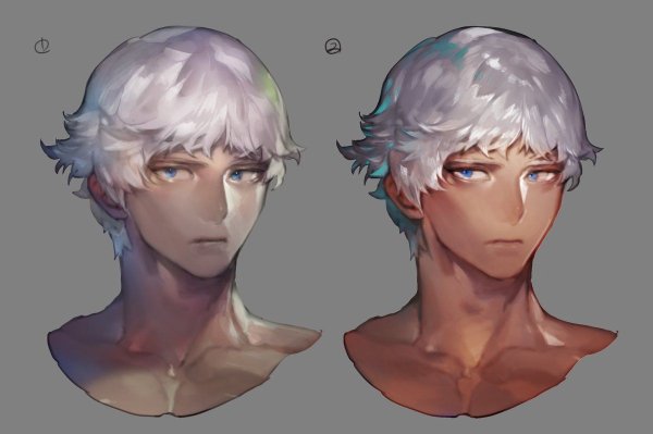 Покрас кожи туториал аниме