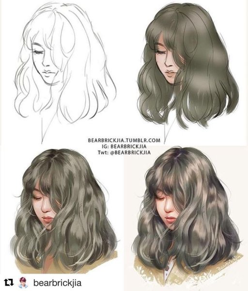 Рисование волос в диджитал