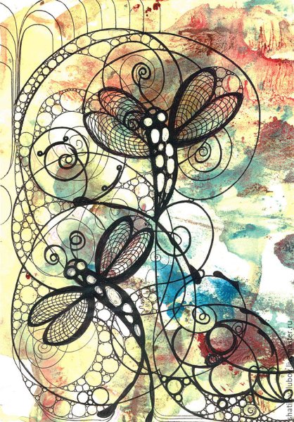 Полевые цветы акварелью