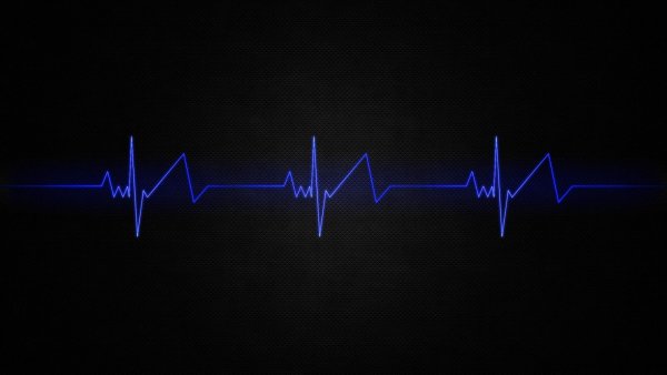 Сердцебиение на черном фоне